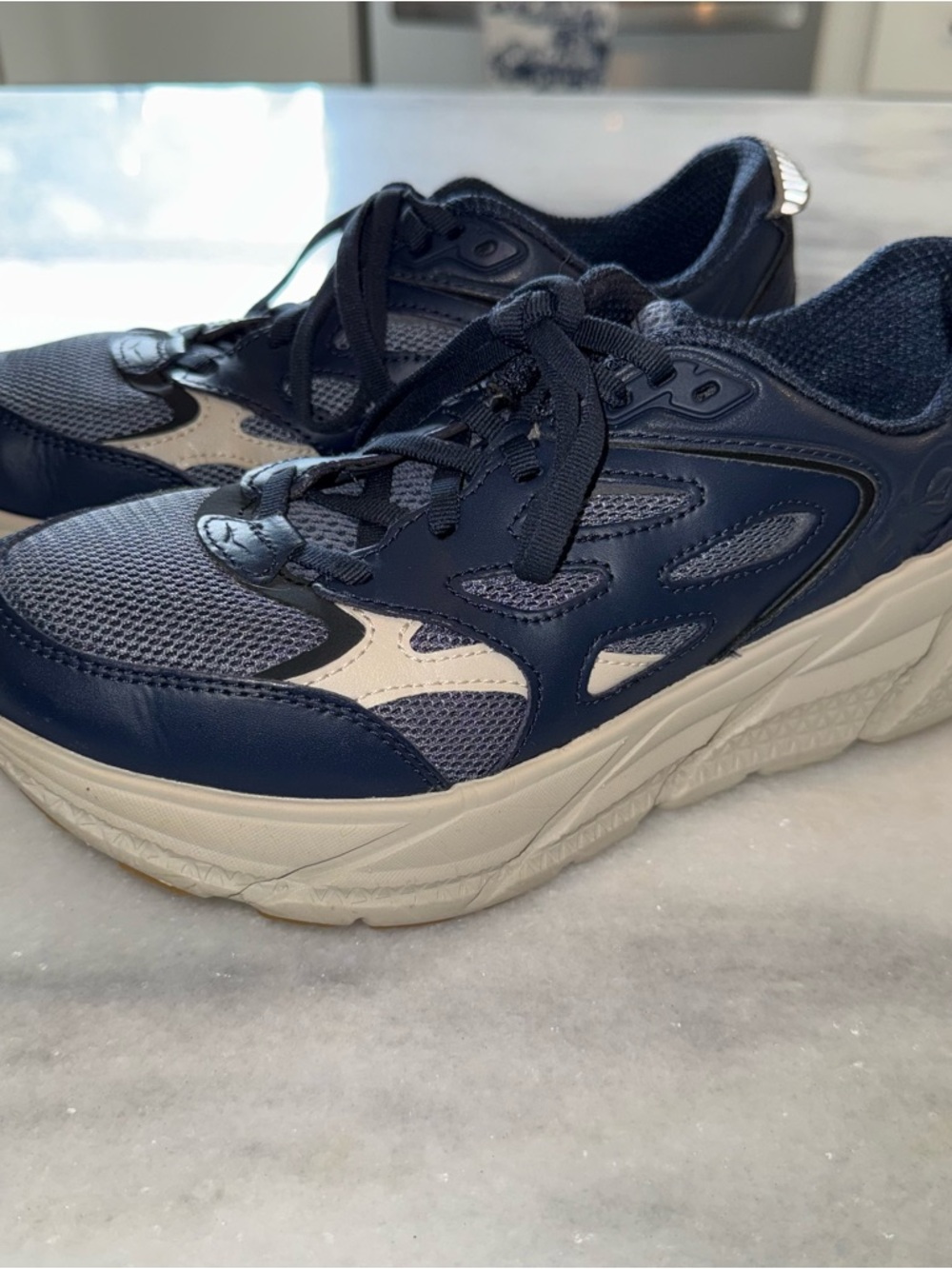 Hoka One One Clifton L Running Athletic Shoes Sneakers-Blue-Women's Size 7